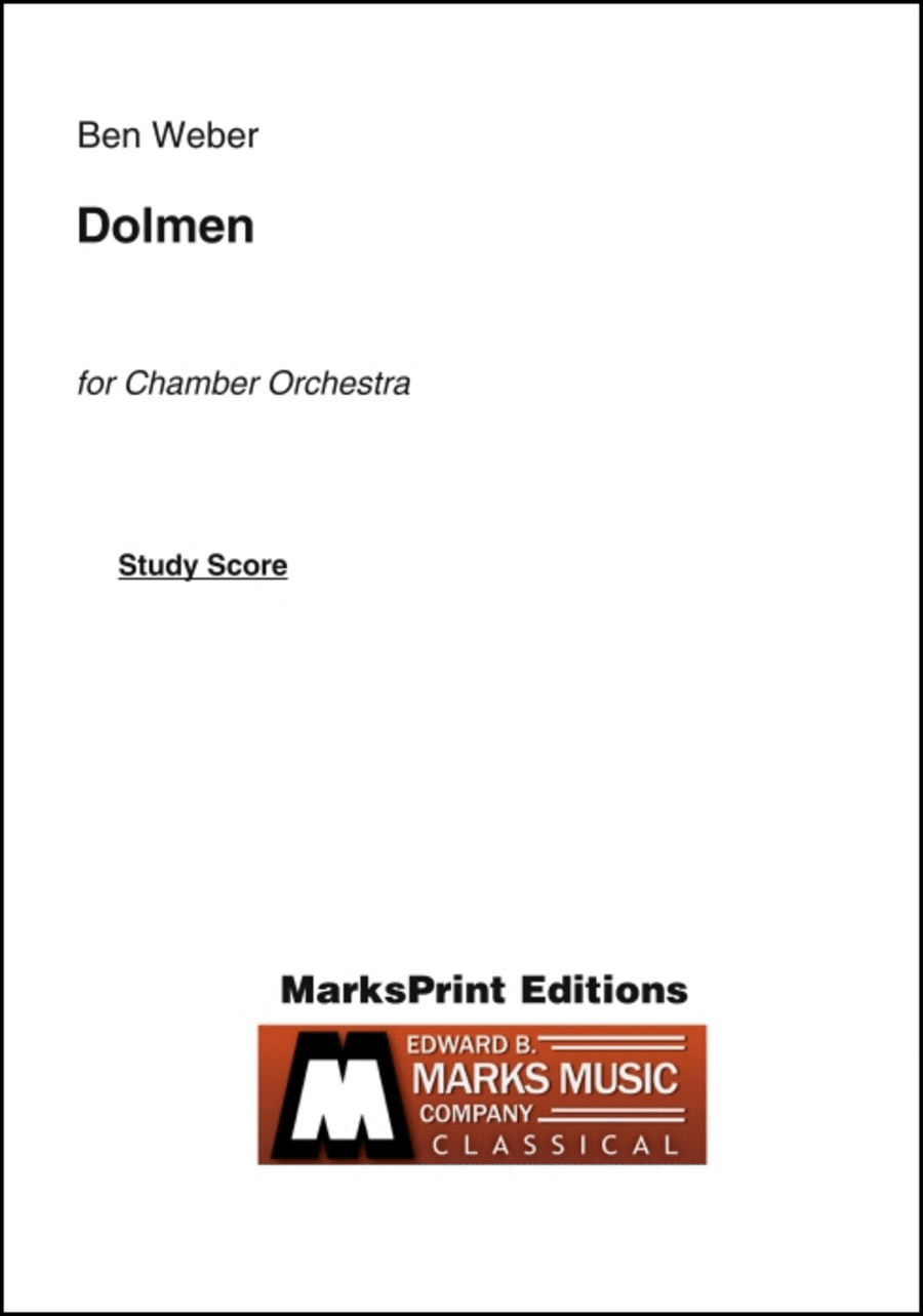 Dolmen (score) Dolmen (score) Chamber Orchestra scores gallery preview page 1
