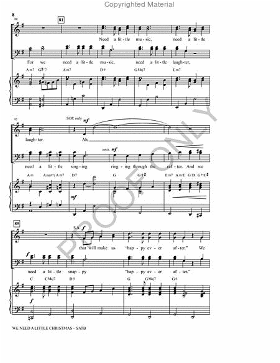 We Need a Little Christmas 4-Part scores gallery preview page 8