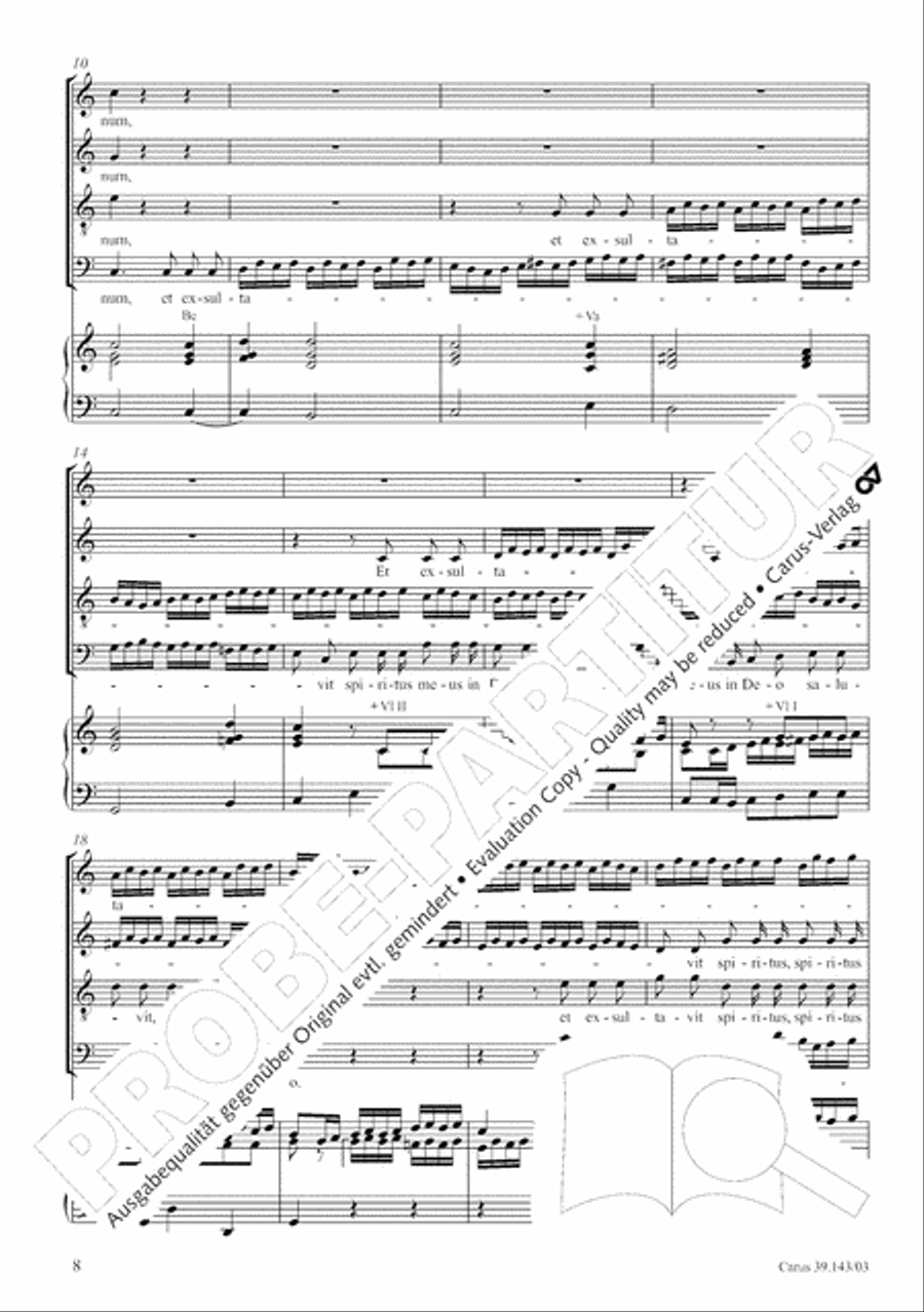 Magnificat in C major 4-Part scores gallery preview page 9