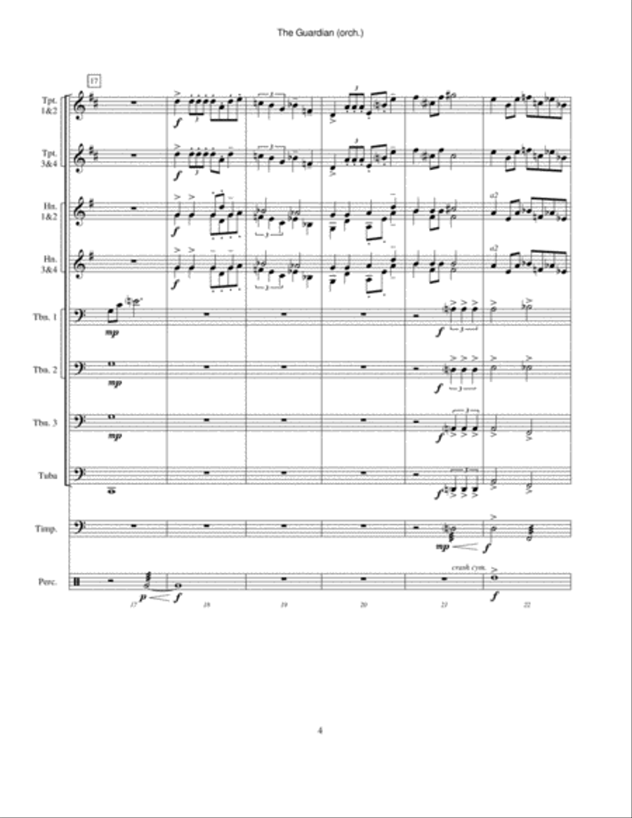 The Guardian (orch. brass version) Full Orchestra scores gallery preview page 4
