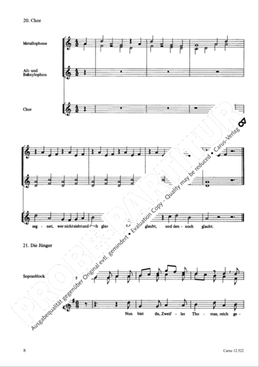 Thomas, ich weiss, dass Jesus lebt 2-Part scores gallery preview page 9