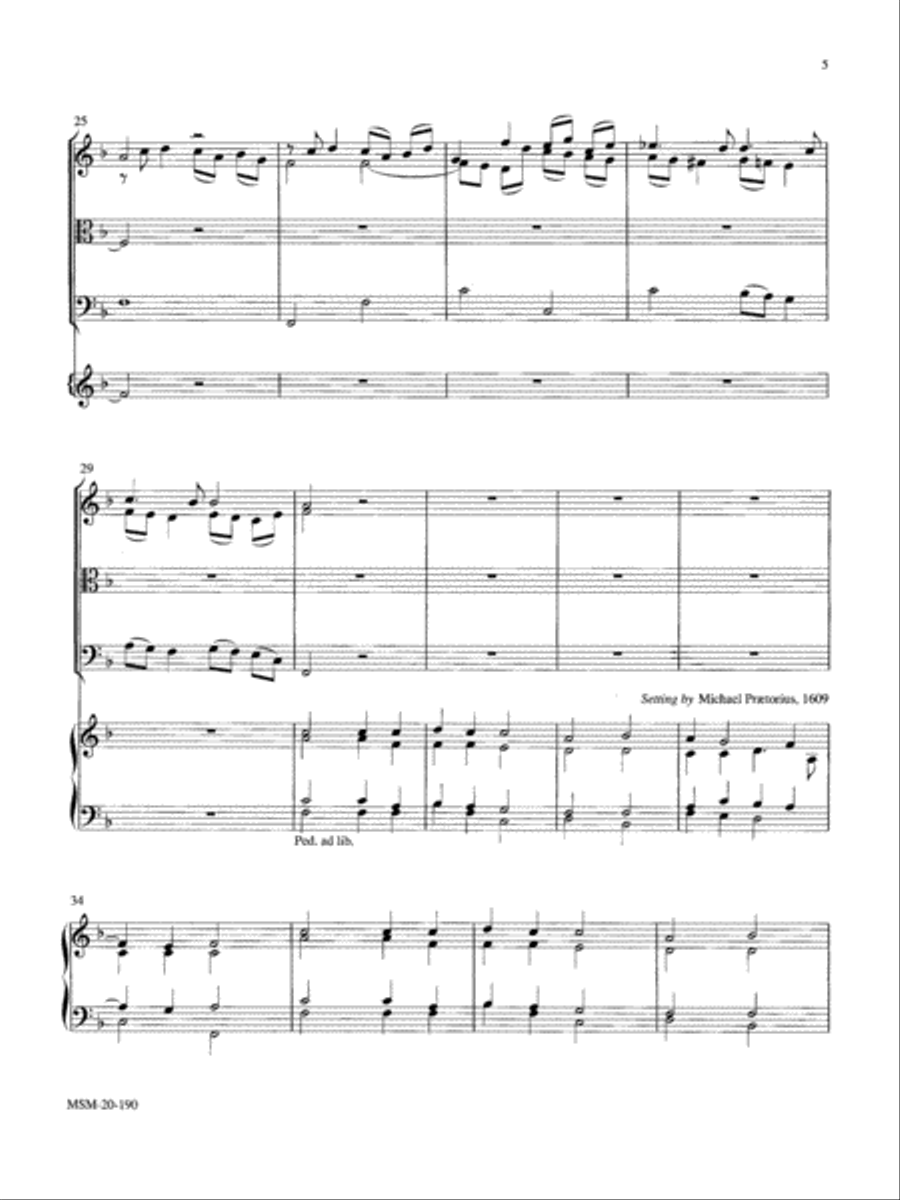 Lo, How a Rose E'er Blooming String Quartet scores gallery preview page 4