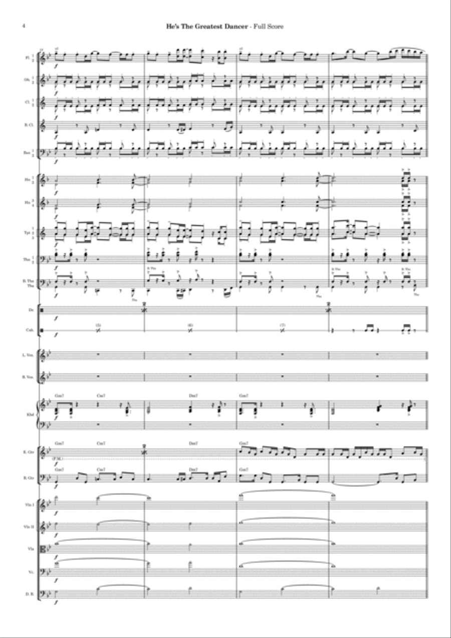He's The Greatest Dancer He's The Greatest Dancer Full Orchestra scores gallery preview page 4