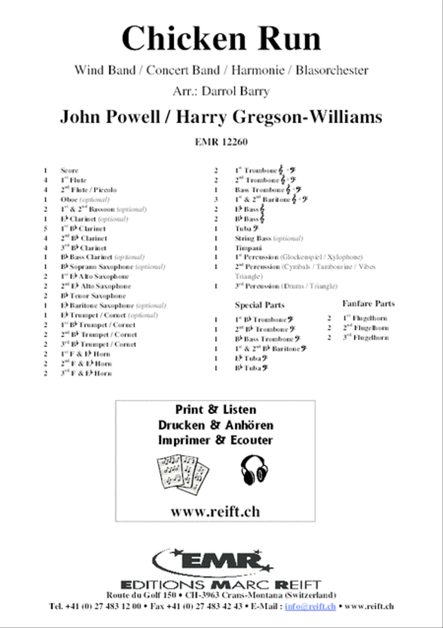 Chicken Run Concert Band scores gallery preview page 2