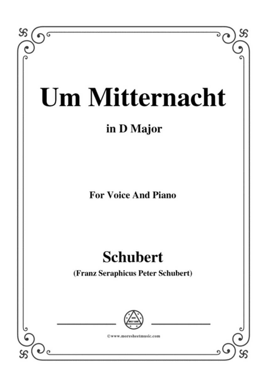 Schubert-Um Mitternacht(At Midnight),Op.88 No.3,in D Major,for Voice&Piano image number null