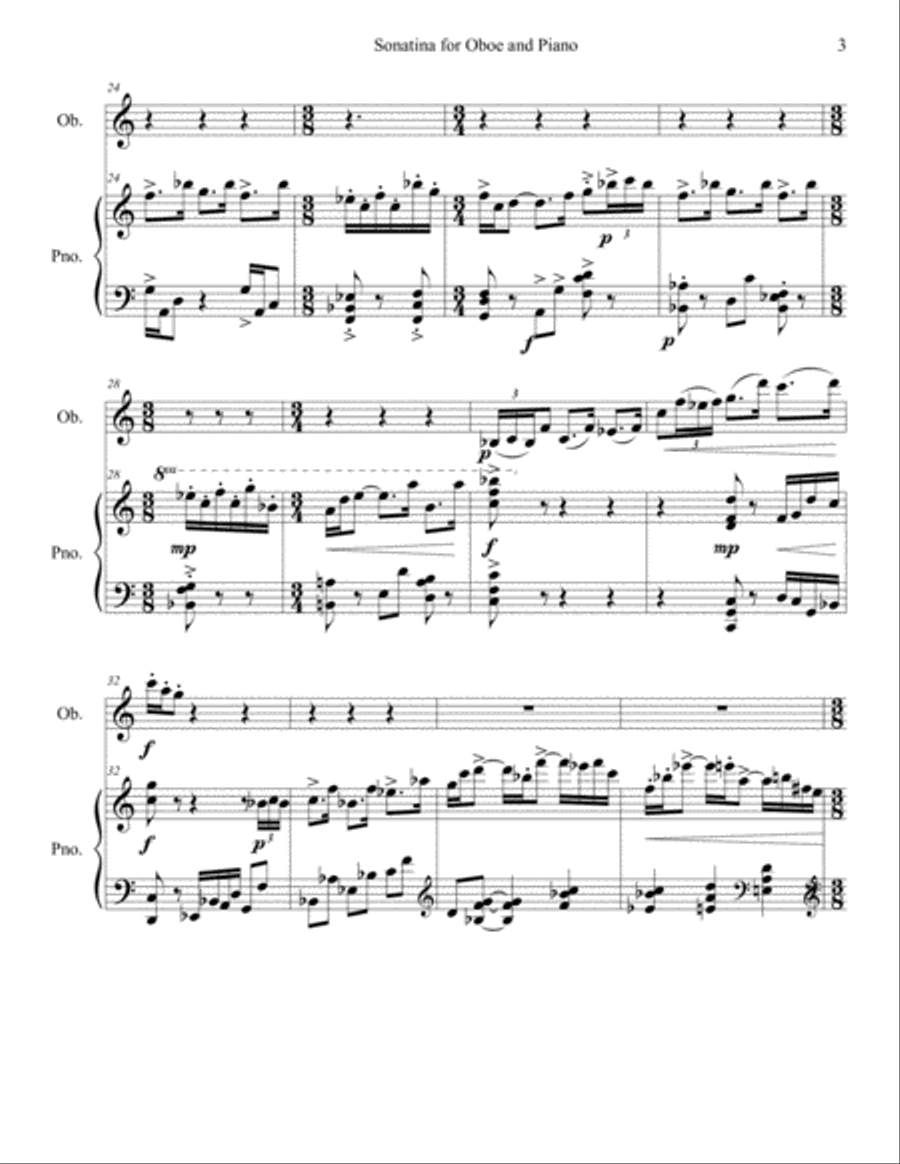 Sonatina for Oboe & Piano