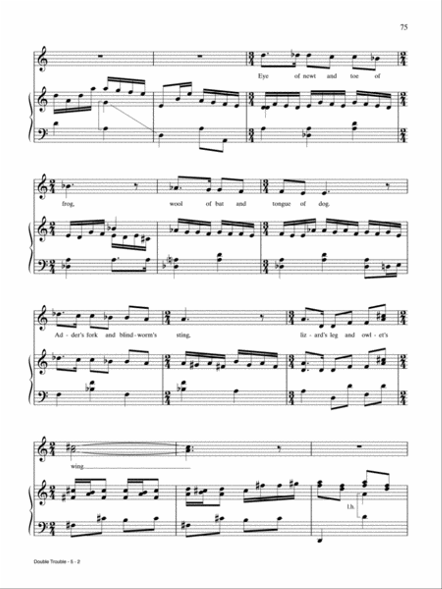Double Trouble (from Harry Potter and The Prisoner of Azkaban) Piano, Vocal, Guitar scores gallery preview page 2