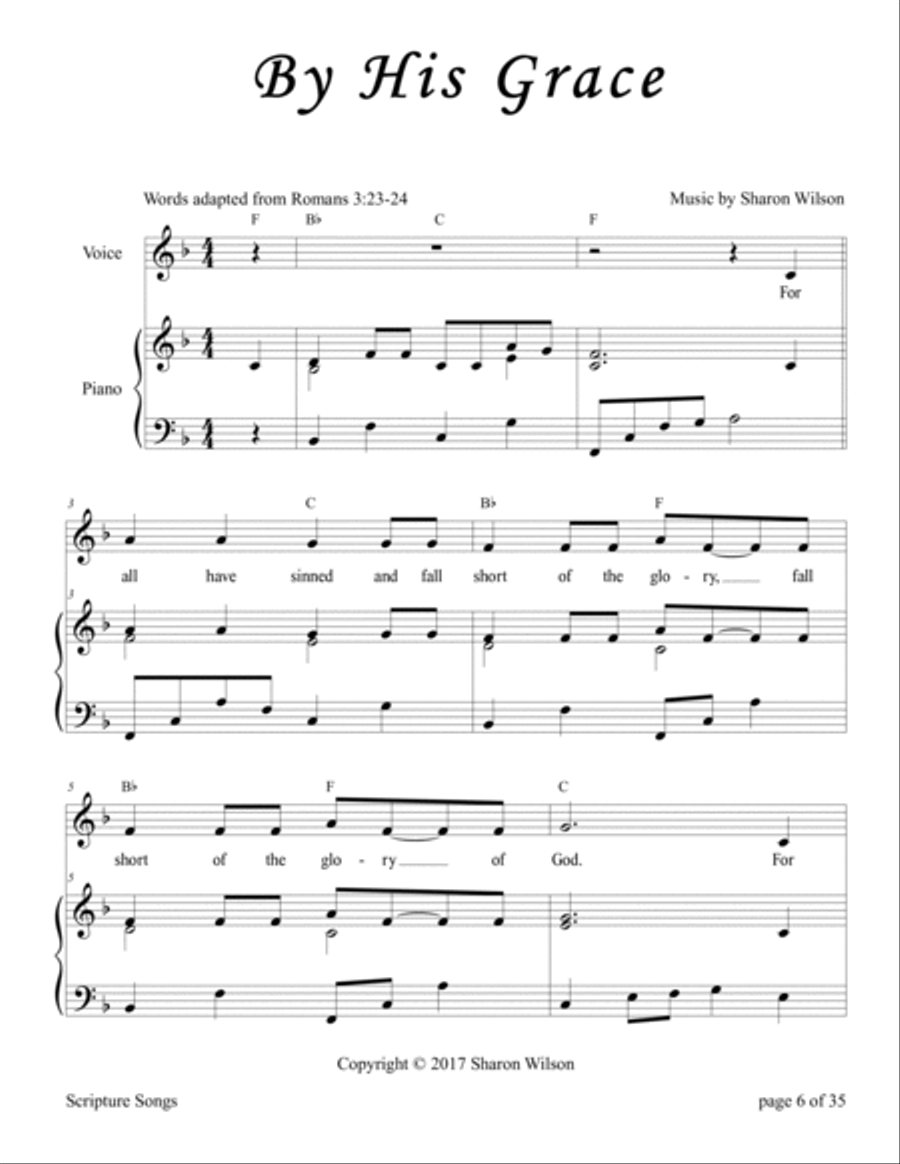 Scripture Songs (a collection of 10 Bible songs) Piano, Vocal, Guitar scores gallery preview page 6