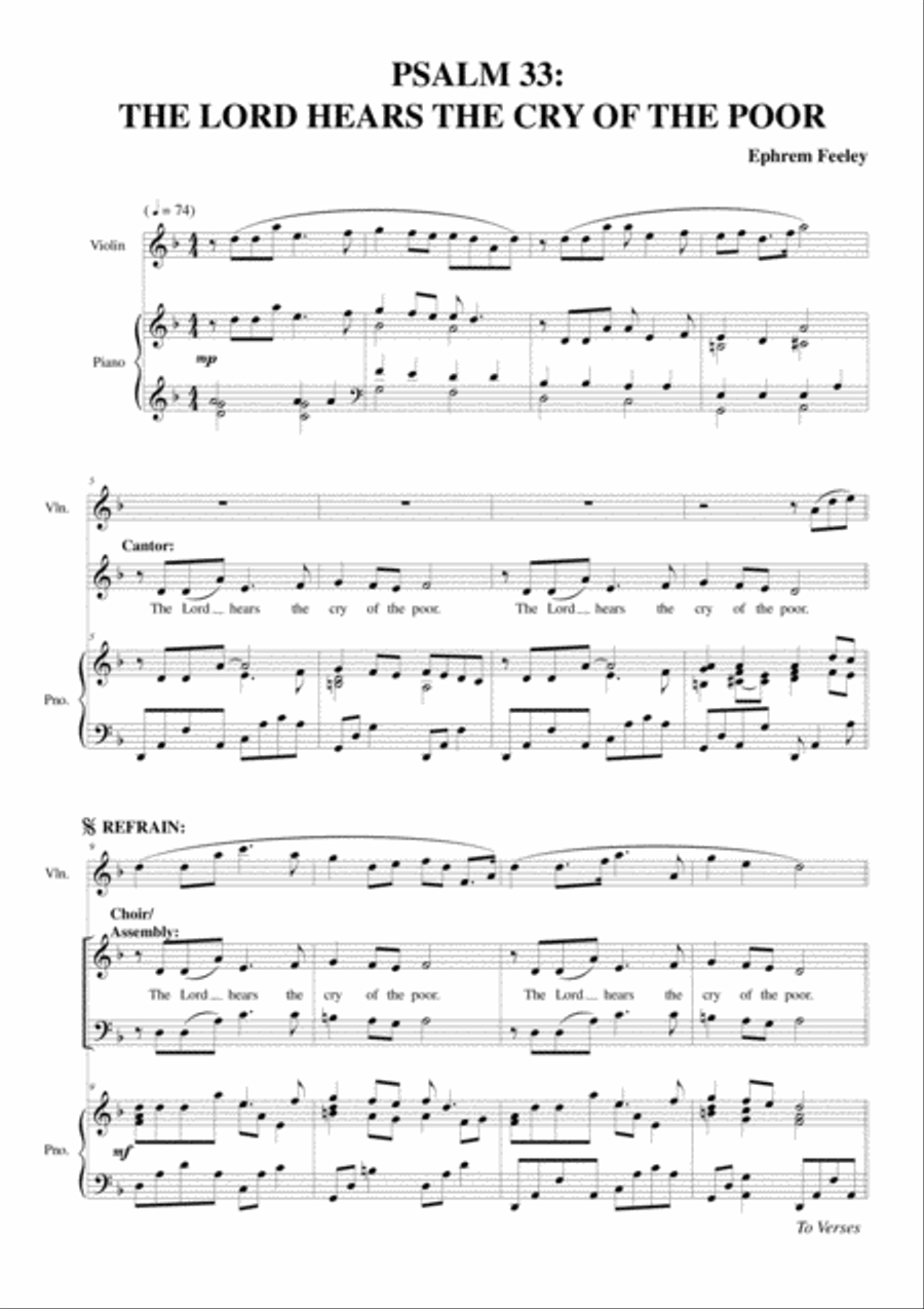 Psalm 33: The Lord Hears the Cry of the Poor Choir scores gallery preview page 2