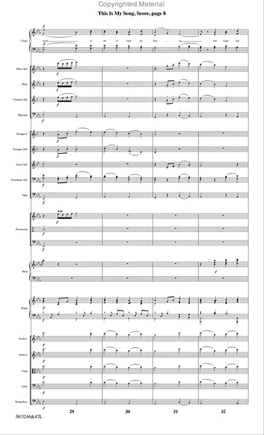 This Is My Song - Orchestral Score and Parts Choir scores gallery preview page 11