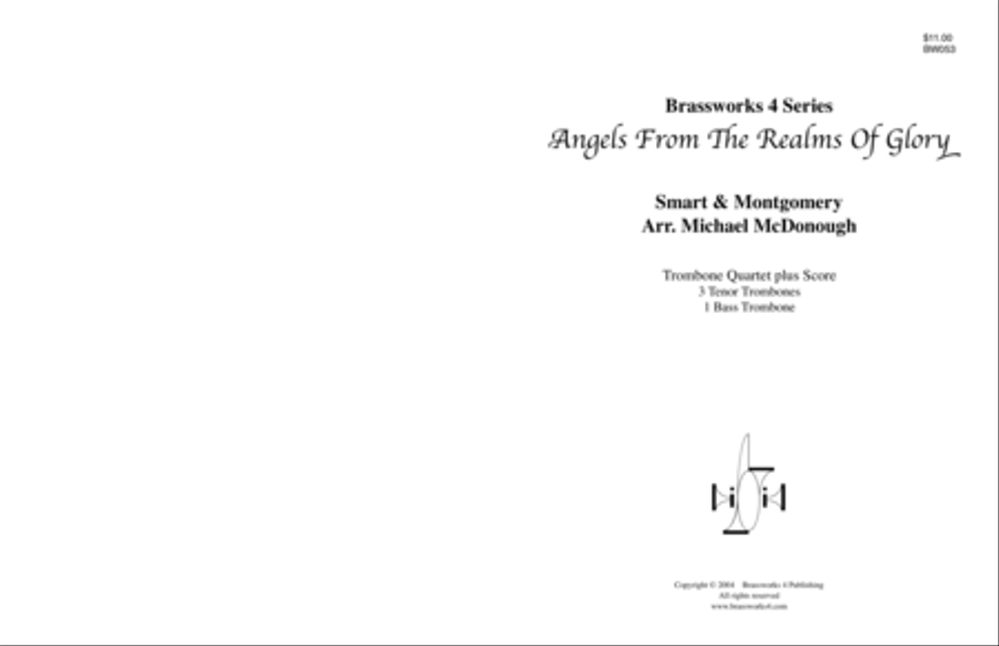 Angels From the Realms Of Glory Trombone Quartet scores gallery preview page 1