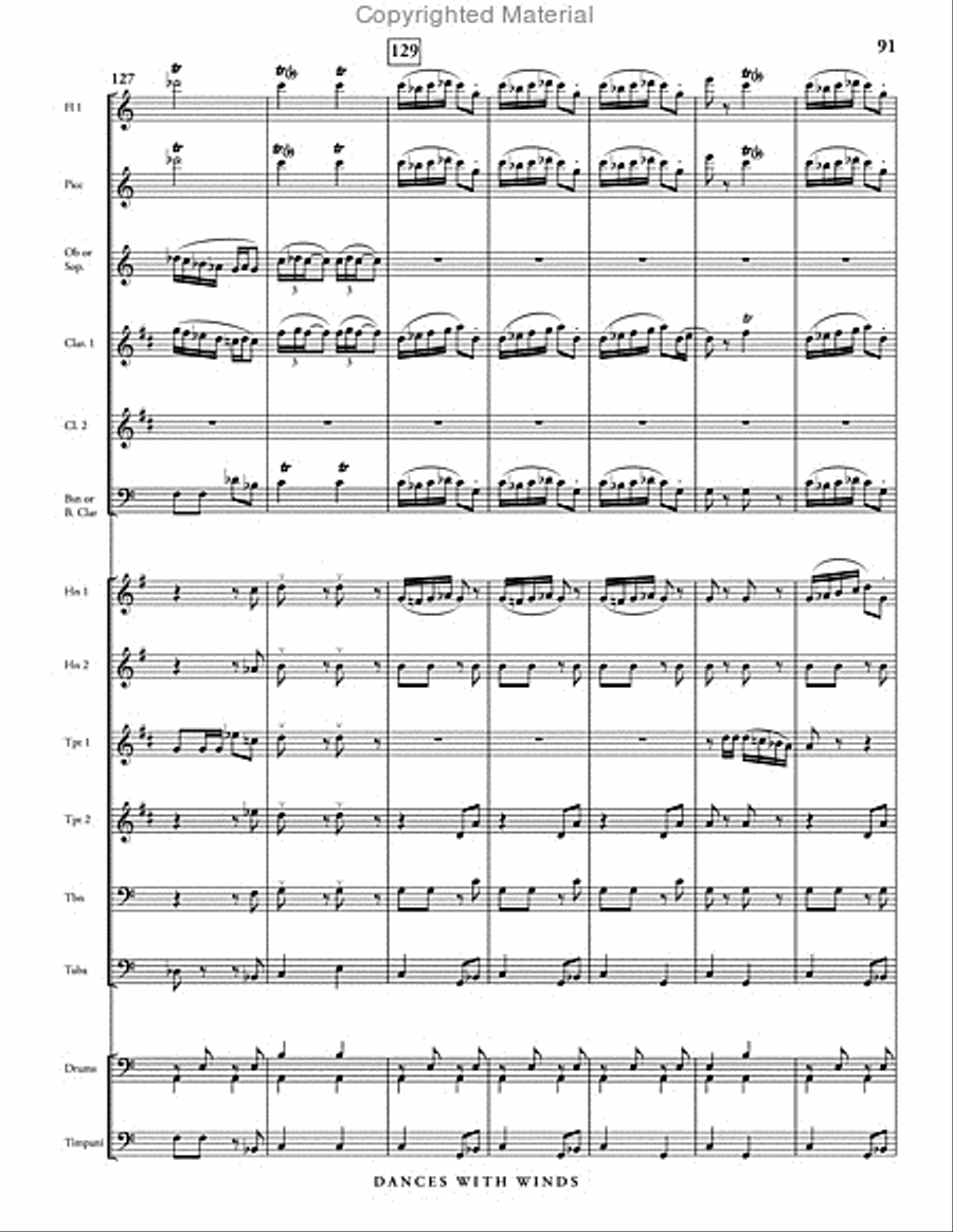 Dances with Winds Dances with Winds Concert Band scores gallery preview page 97