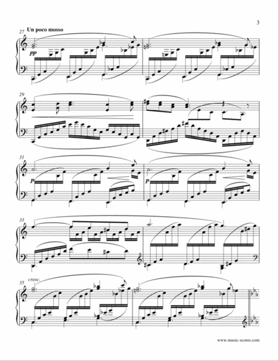 Clair de Lune - C major Piano Solo scores gallery preview page 3