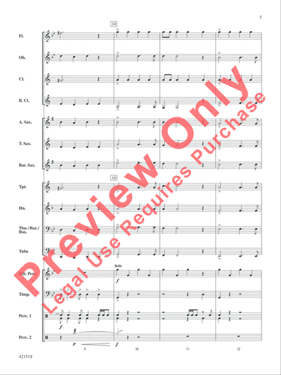 In the Realm of Kings Concert Band scores gallery preview page 5