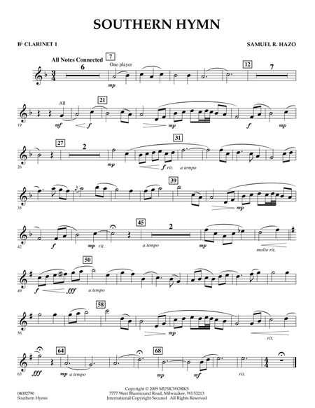 Southern Hymn - Bb Clarinet 1