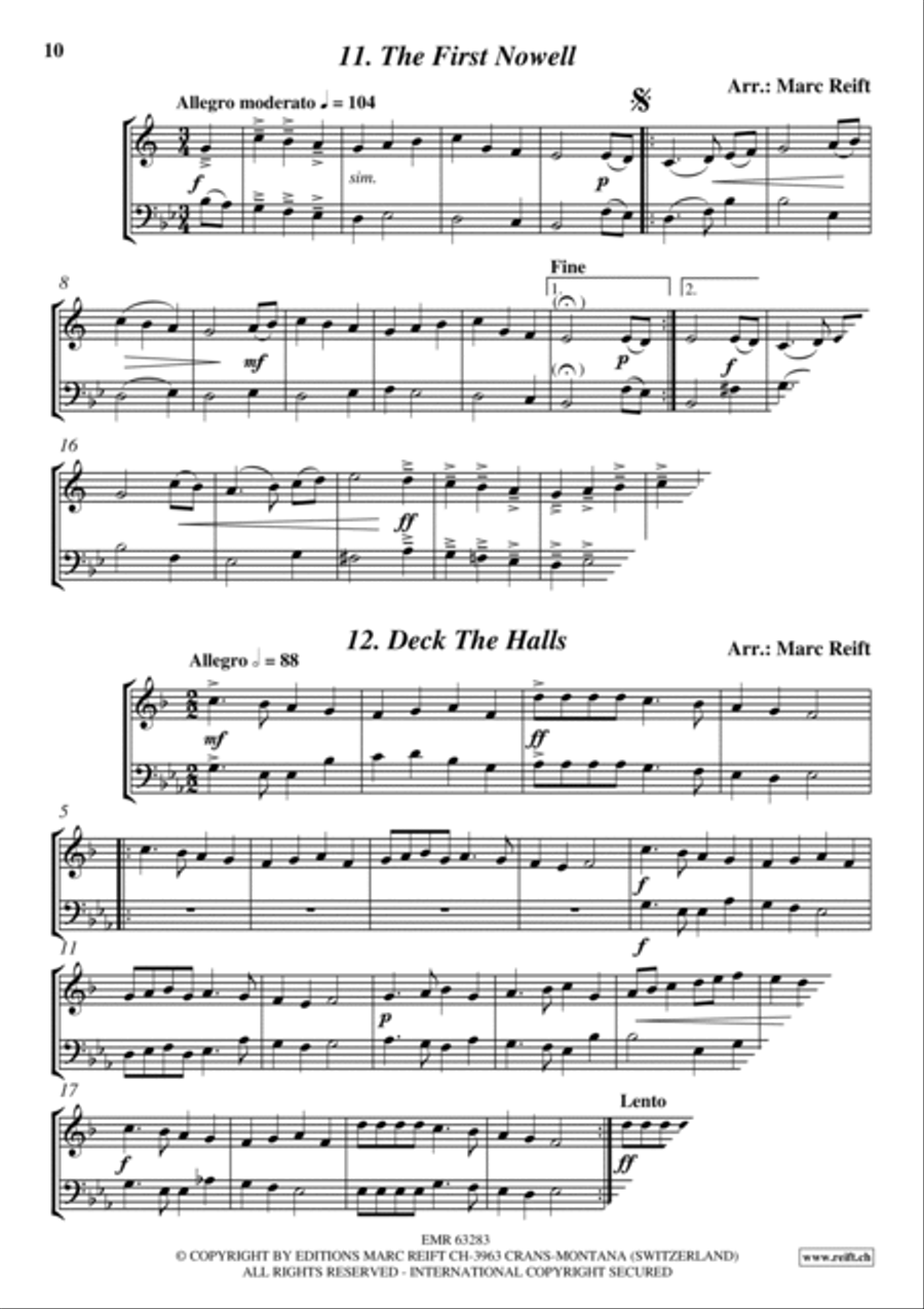 35 Easy Christmas Duets Cornet scores gallery preview page 10