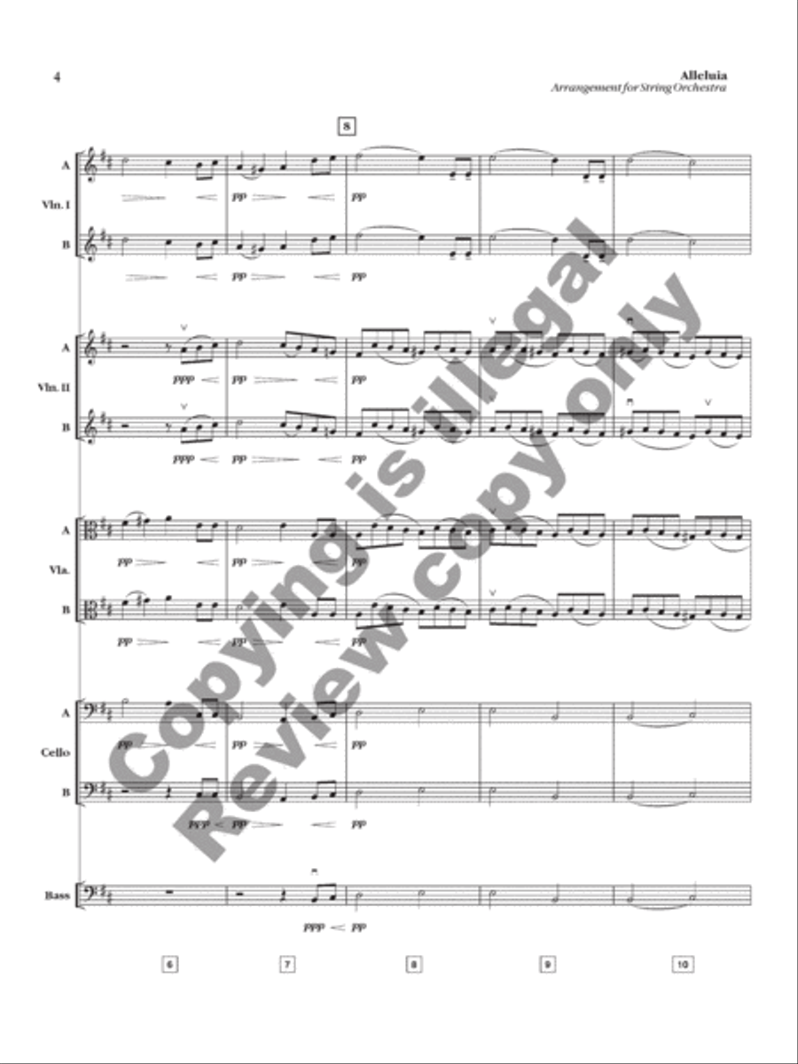 Alleluia (Complete String Orchestra Set) String Orchestra scores gallery preview page 8
