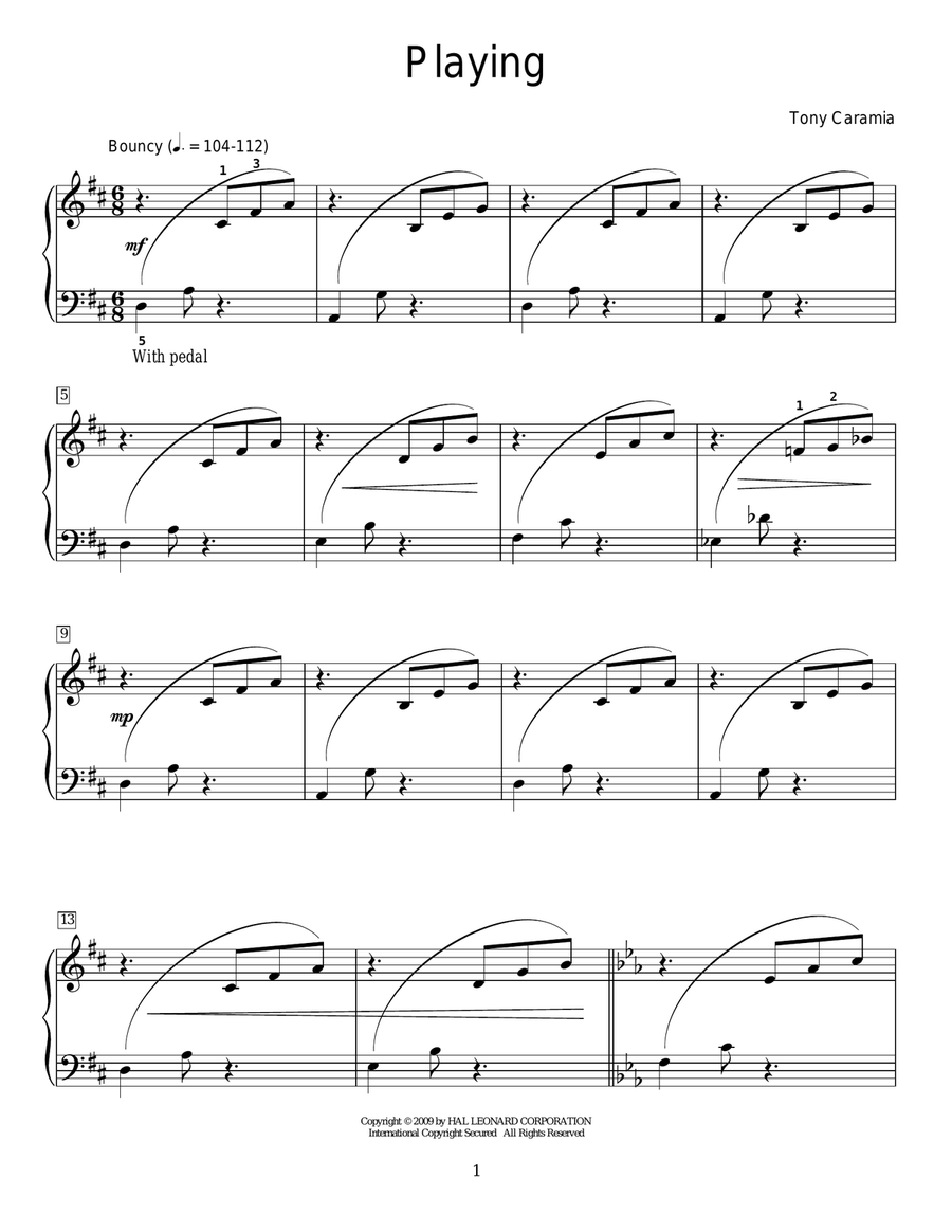 Playing Playing Piano Duet scores gallery preview page 1