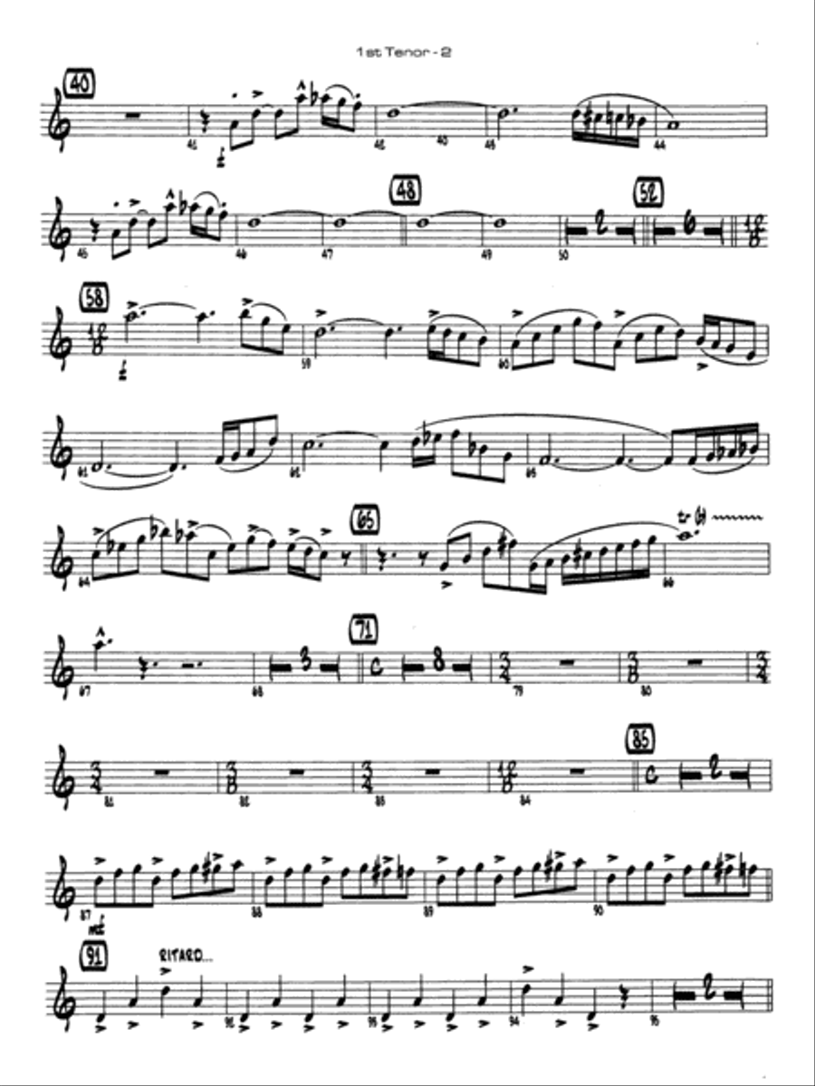 Channel One Suite: B-flat Tenor Saxophone Jazz Ensemble scores gallery preview page 2