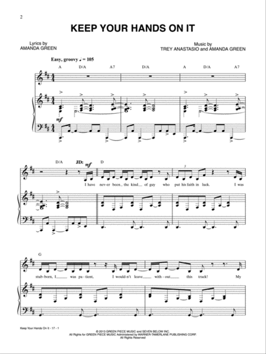 Keep Your Hands on It Keep Your Hands on It Piano, Vocal, Guitar scores gallery preview page 1