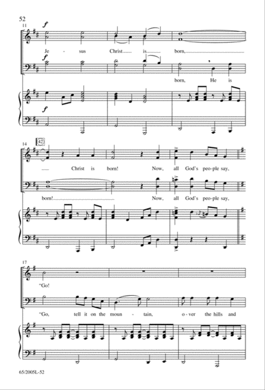 I Hear the Prophet Callin' 4-Part scores gallery preview page 53