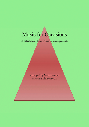 Book cover for Music for Occasions - string quartet wedding compilation
