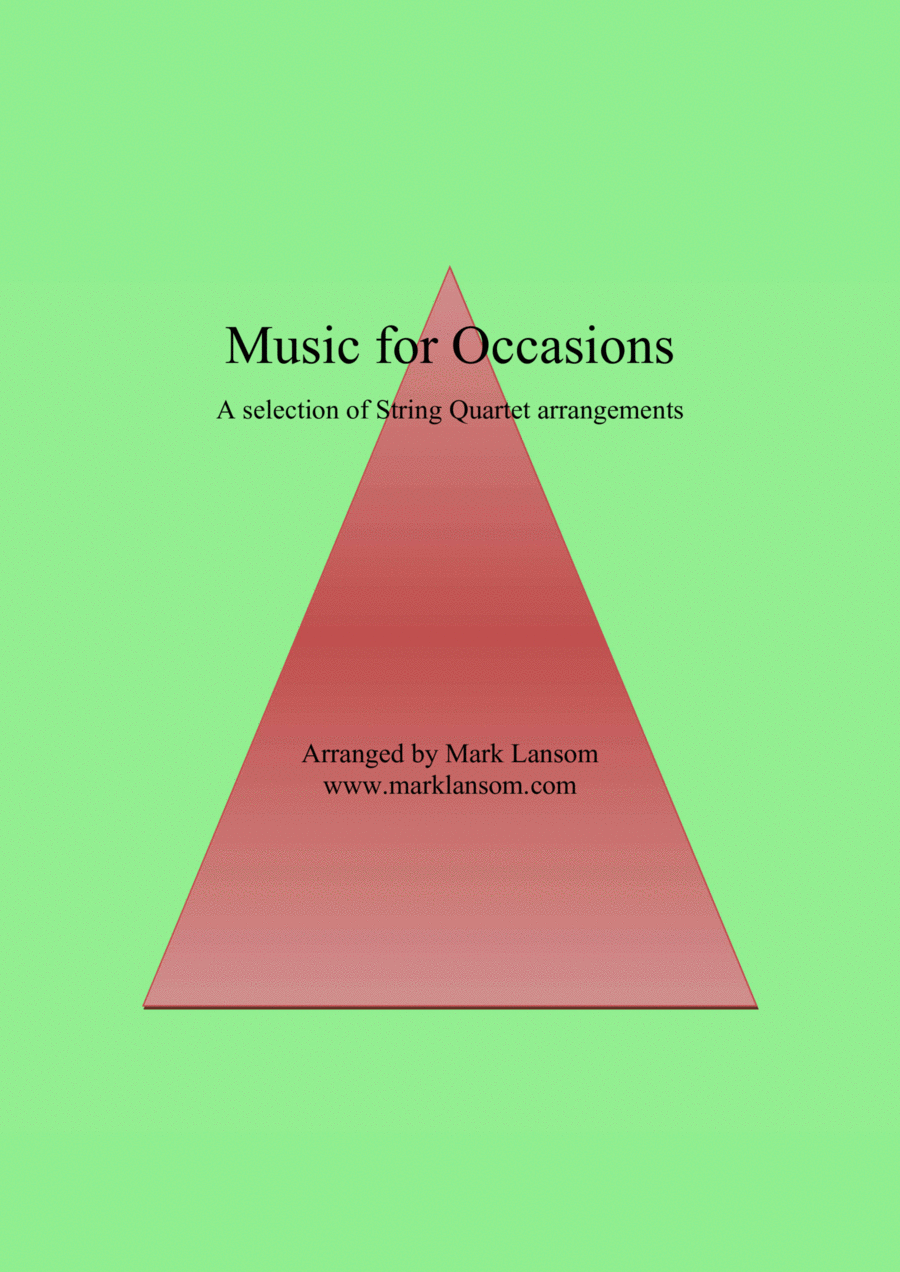 Book cover for Music for Occasions - string quartet wedding compilation