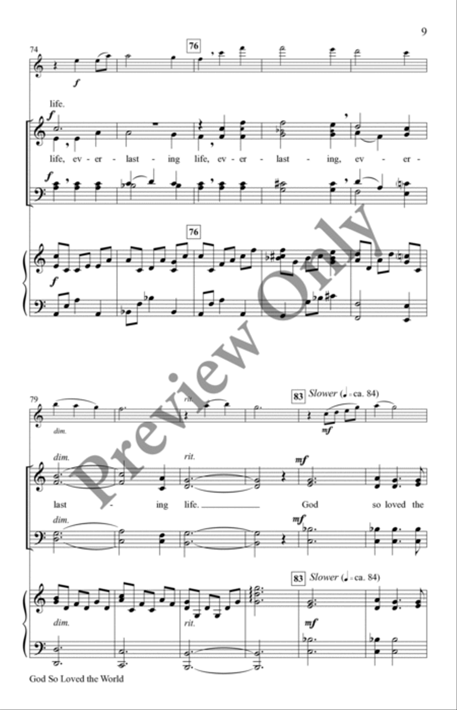 God So Loved the World 4-Part scores gallery preview page 9