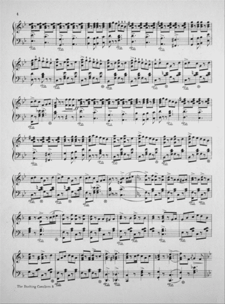 The Dashing Cavaliers. March Galop Piano Solo scores gallery preview page 3