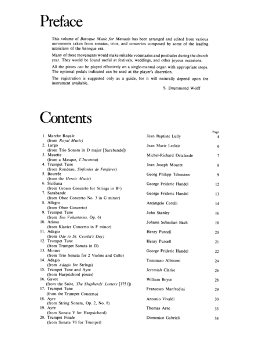 Baroque Music for Manuals, Vol. II Organ scores gallery preview page 2