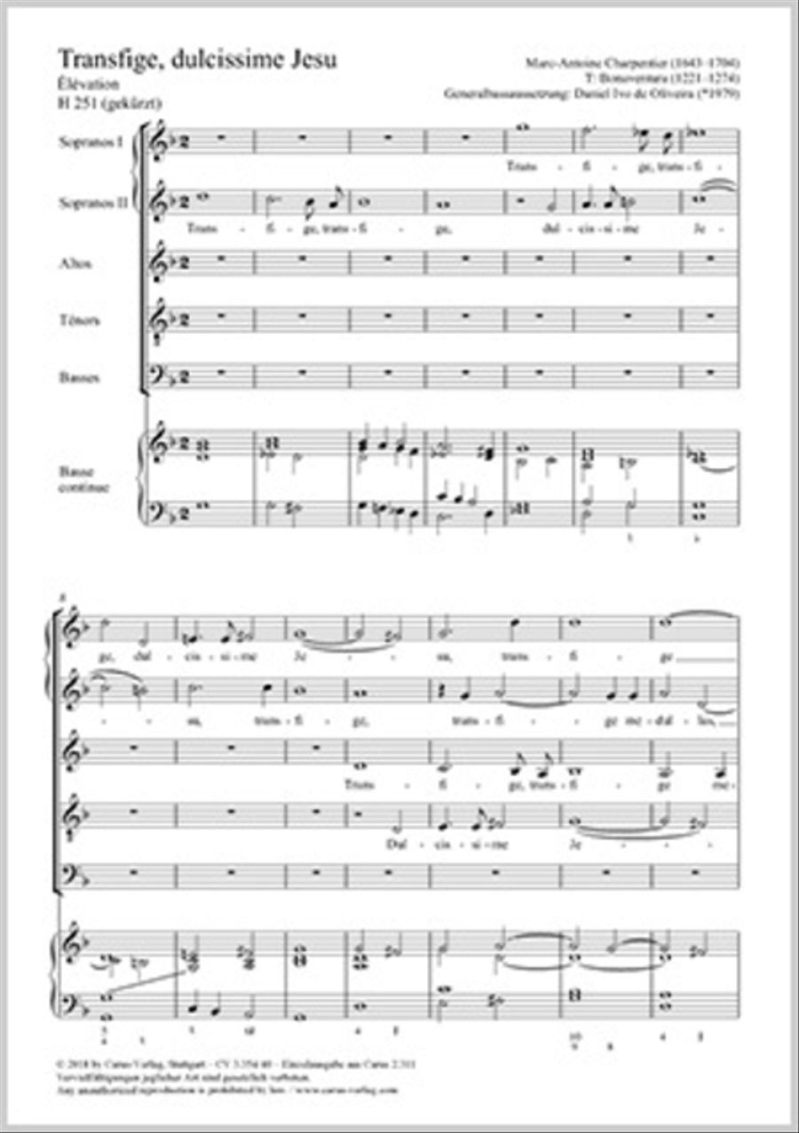 Transfige, dulcissime Jesu SSATB scores gallery preview page 1