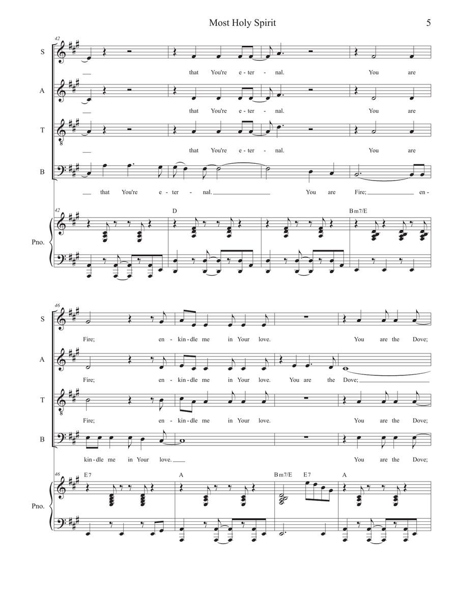 Most Holy Spirit (SATB) Most Holy Spirit (SATB) 4-Part scores gallery preview page 5