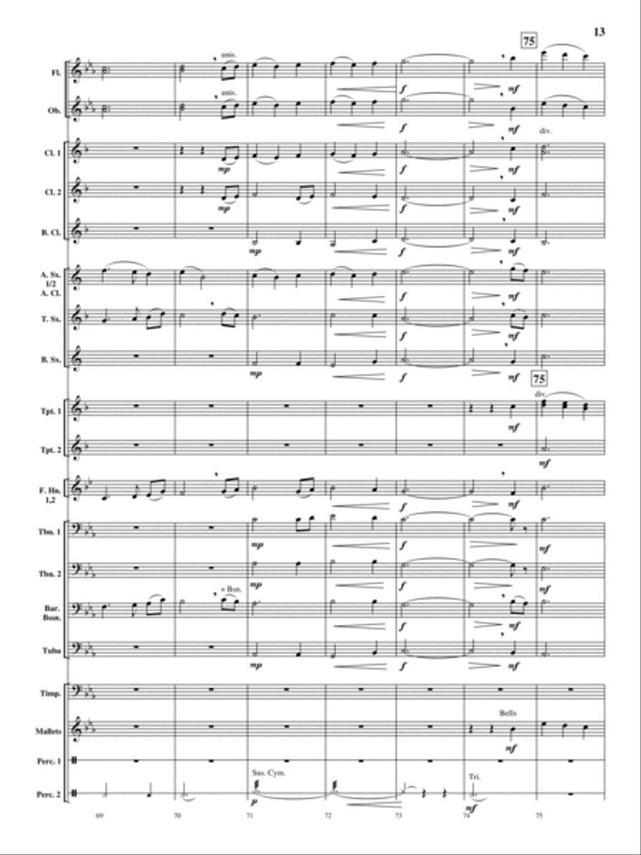 Oakdale Variations Oakdale Variations Concert Band scores gallery preview page 12