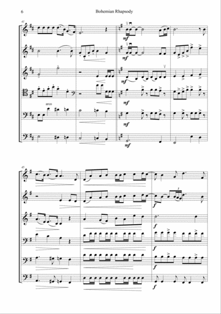 Bohemian Rhapsody Small Ensemble scores gallery preview page 6