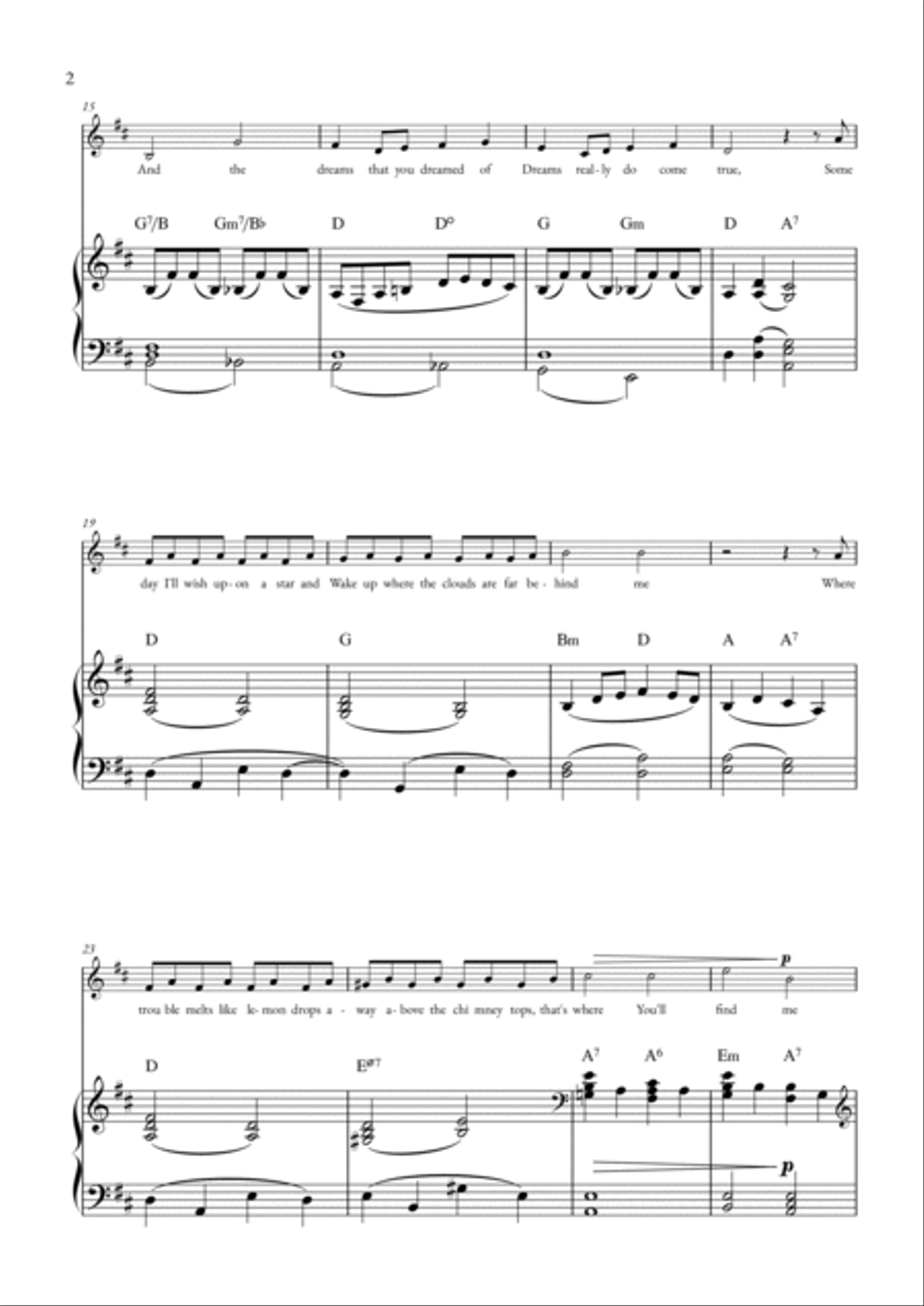 Over The Rainbow Over The Rainbow Voice scores gallery preview page 2