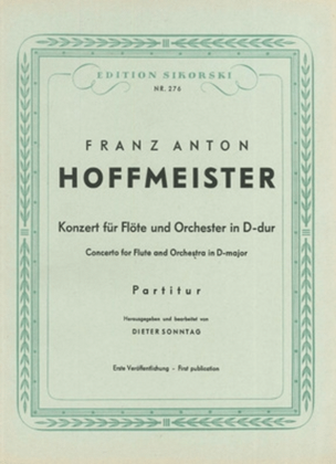 Book cover for Concerto D Major Flute And Orchestra Score