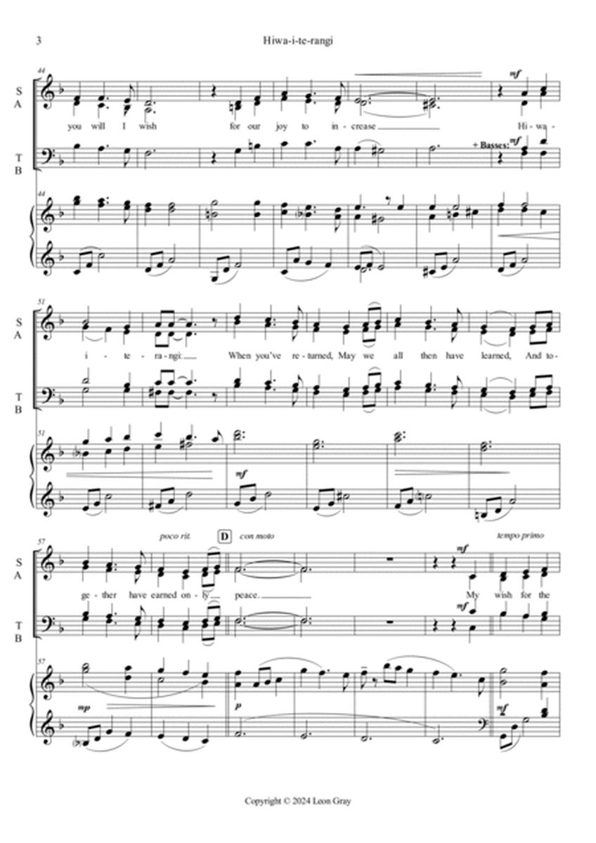 Hiwa-i-te-rangi (Choir Version) image number null