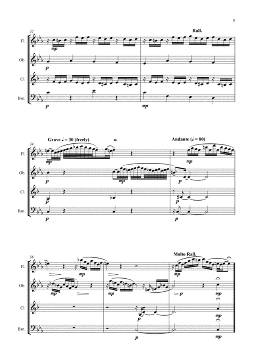 Prelude and Fugue II (BWV 847) for Woodwind Quartet image number null