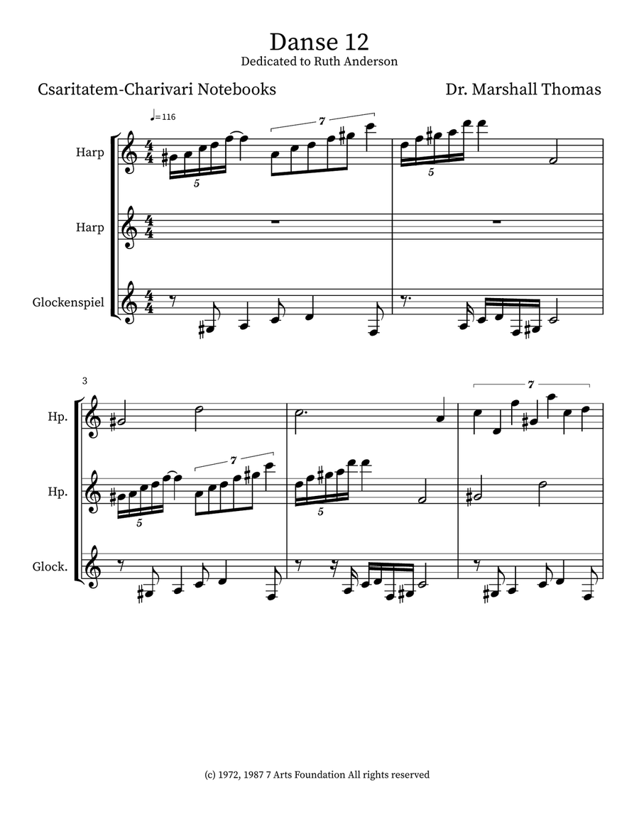 Danse 12 Small Ensemble scores gallery preview page 1