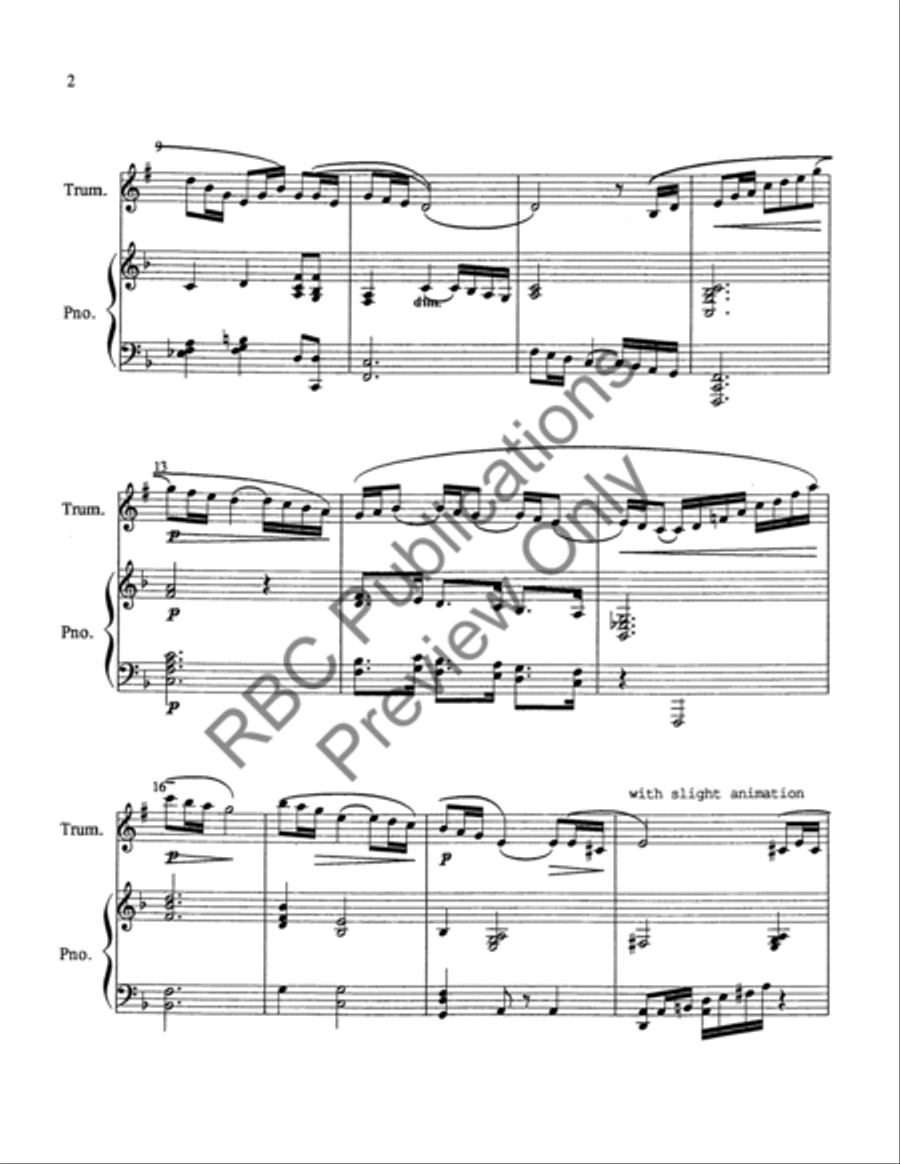 Maid With Flaxen Hair Trumpet Solo B-Flat Trumpet scores gallery preview page 5