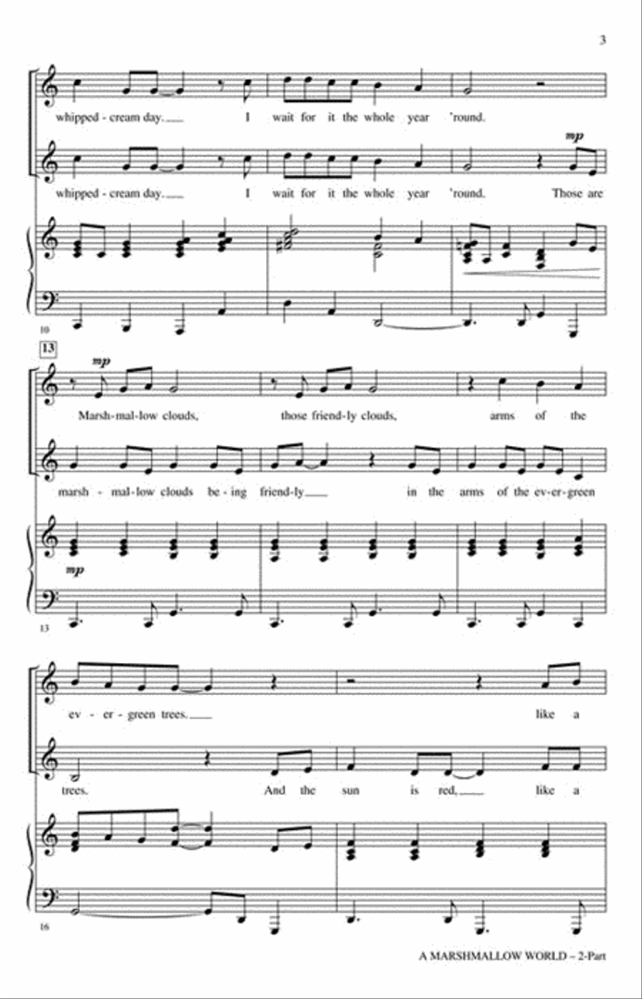 A Marshmallow World A Marshmallow World 2-Part scores gallery preview page 3