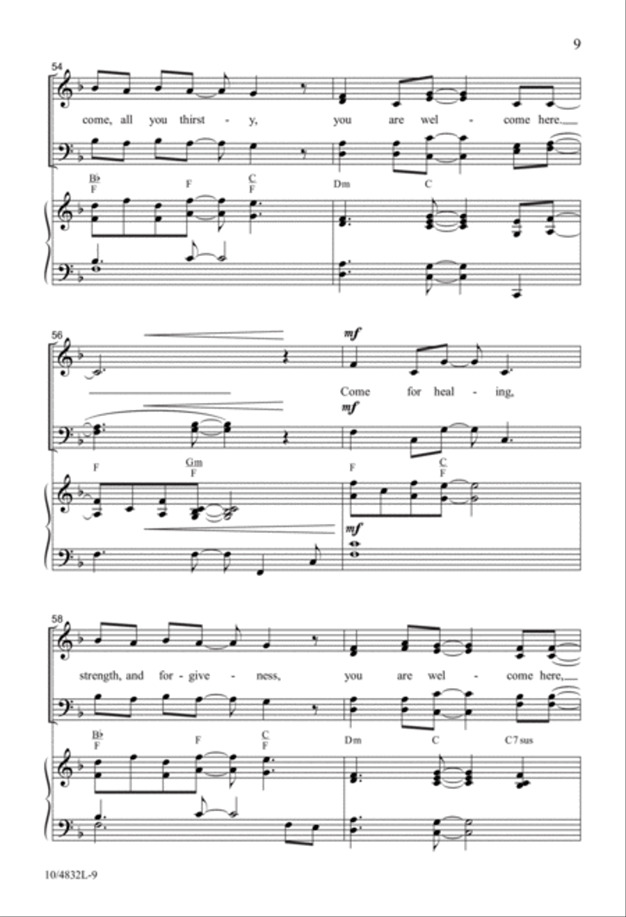 You Are Welcome Here 4-Part scores gallery preview page 9
