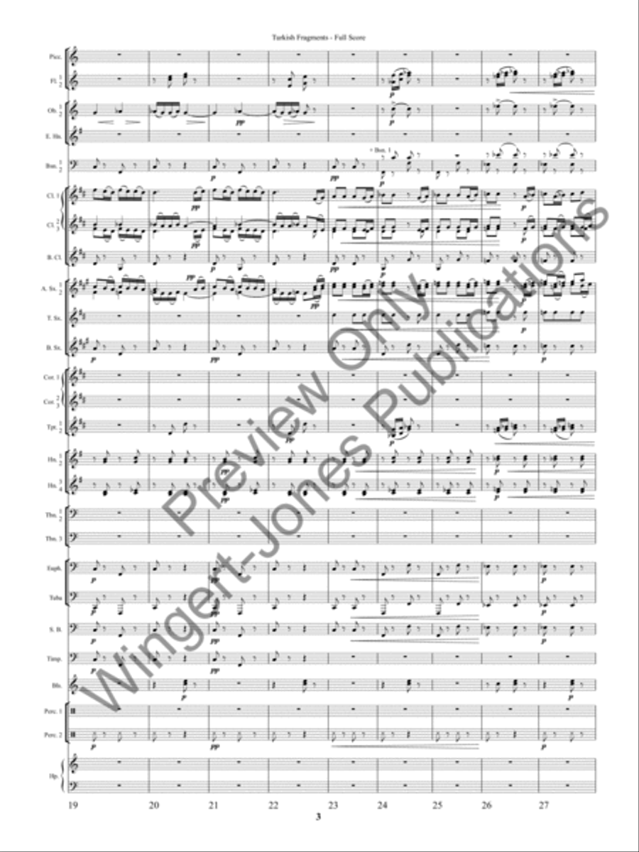 Turkish Fragments Turkish Fragments Concert Band scores gallery preview page 6