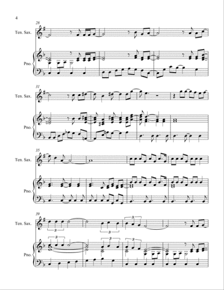 A Hazy Shade Of Winter Tenor Saxophone scores gallery preview page 4
