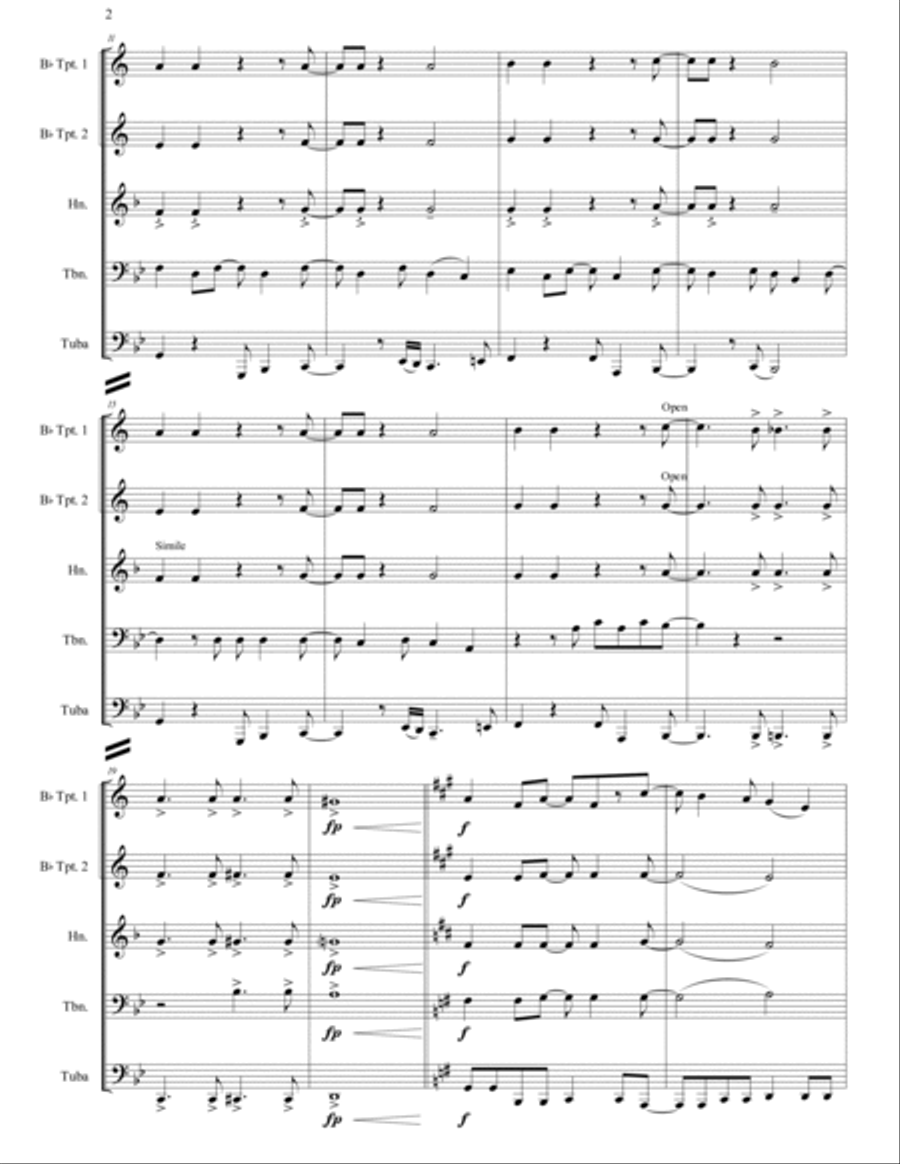 Lovefool Lovefool Brass Ensemble scores gallery preview page 5