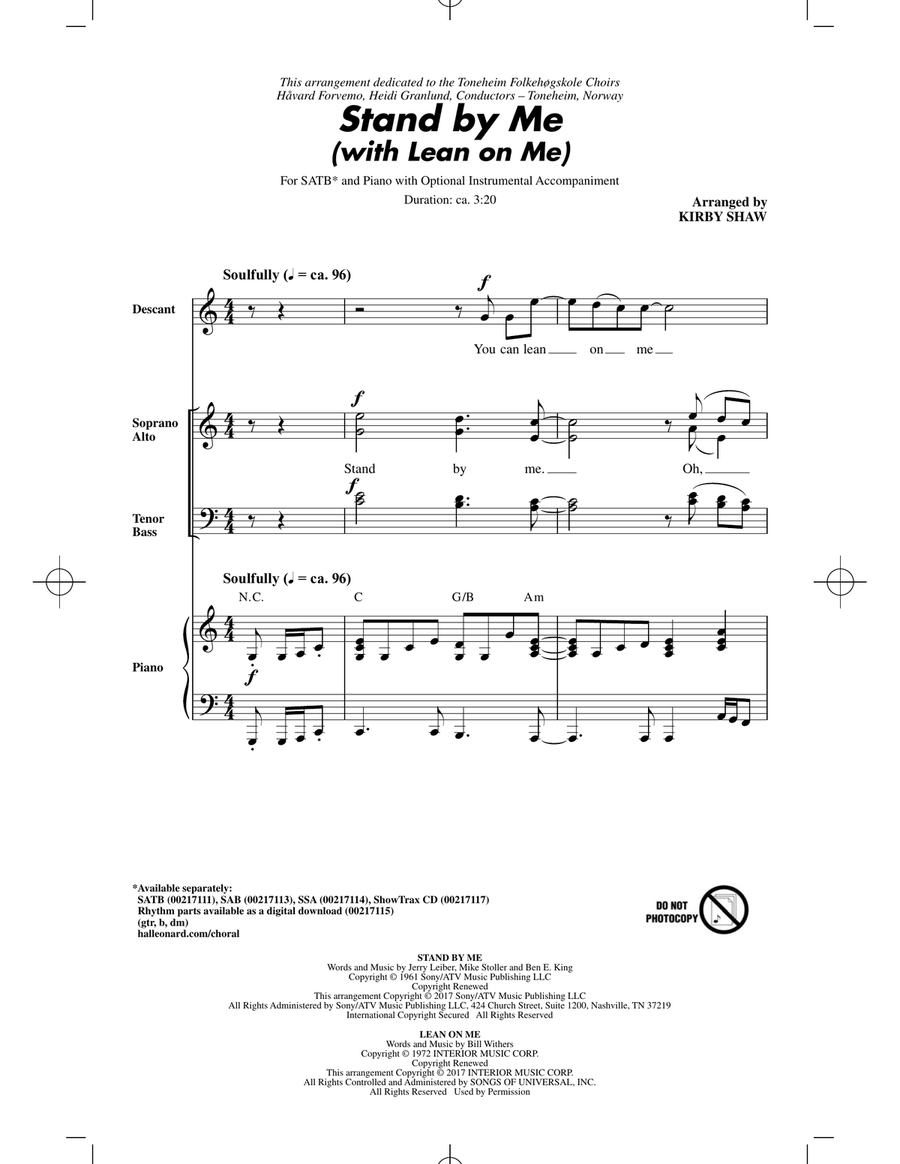 Stand By Me (with "Lean On Me")