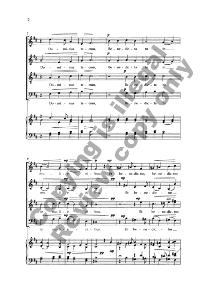 Ave Maria 4-Part scores gallery preview page 7