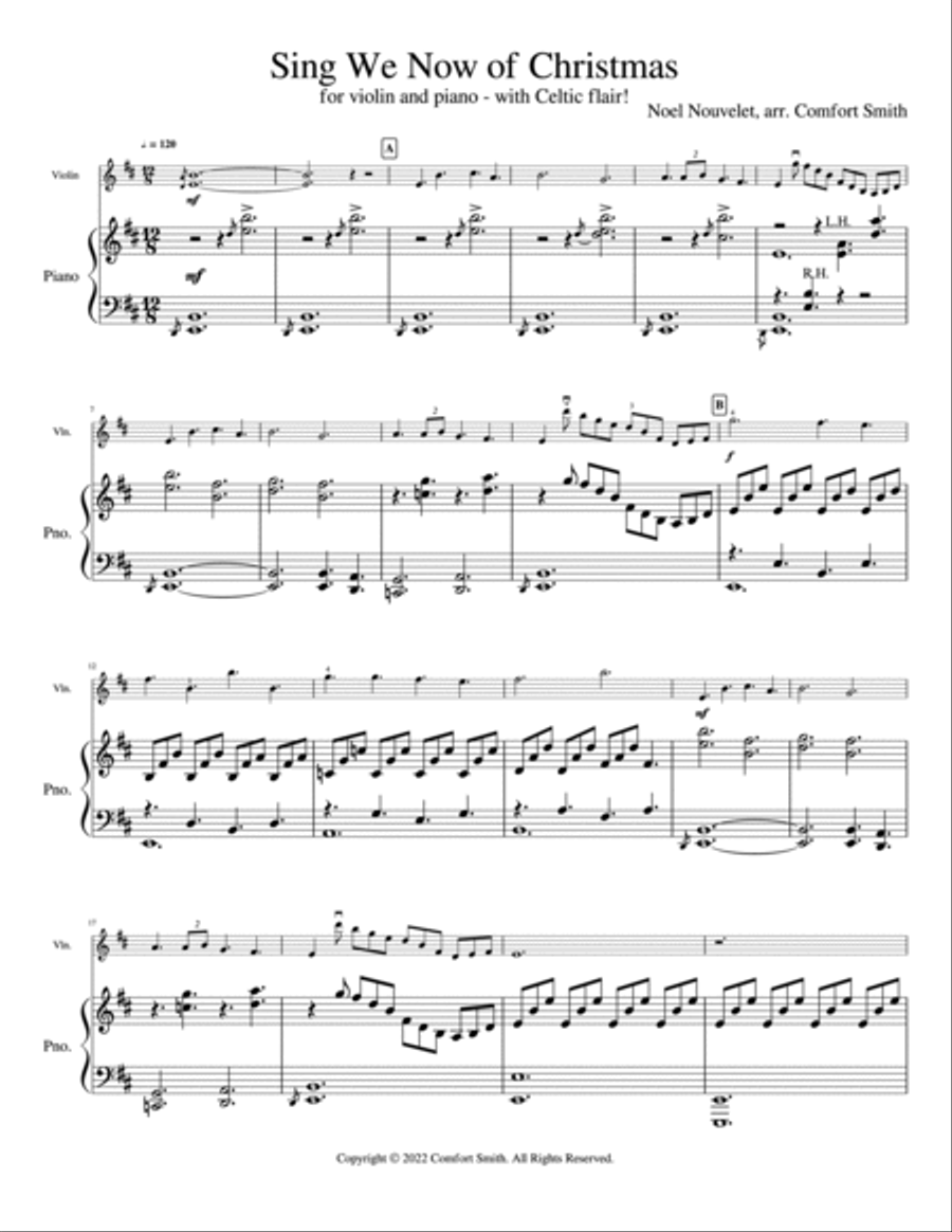 Sing We Now of Christmas - with Celtic flair! Violin Solo scores gallery preview page 2