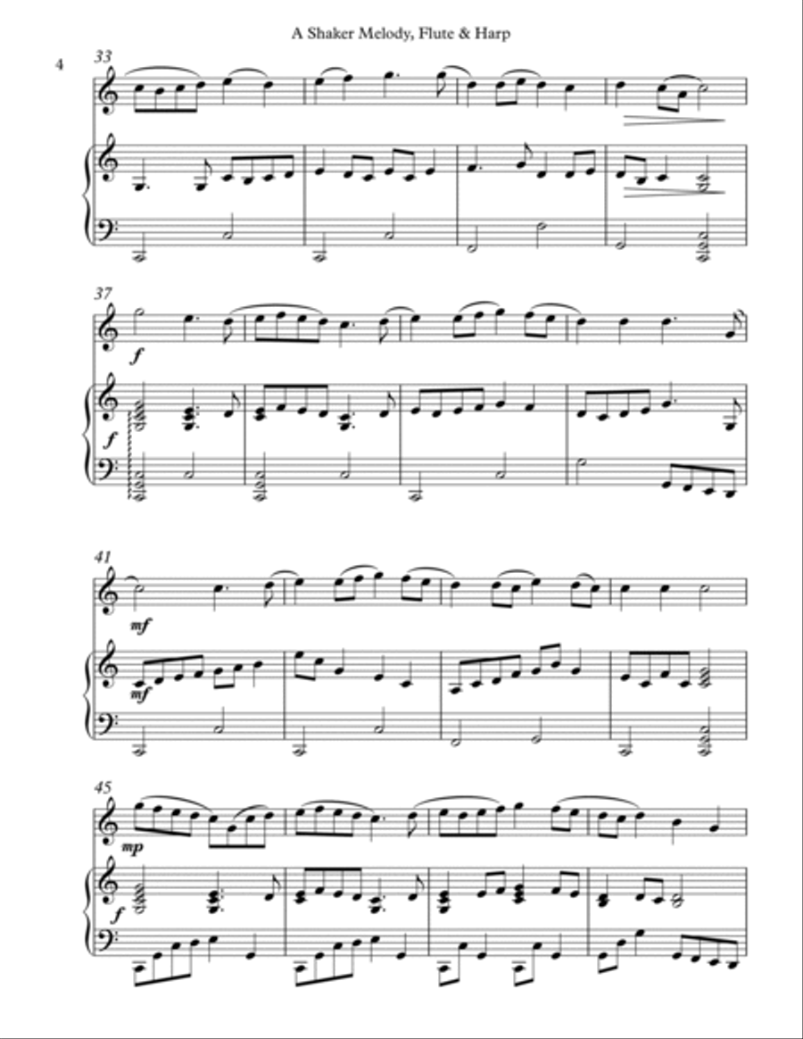 A Shaker Melody, Duet for Oboe & Harp image number null