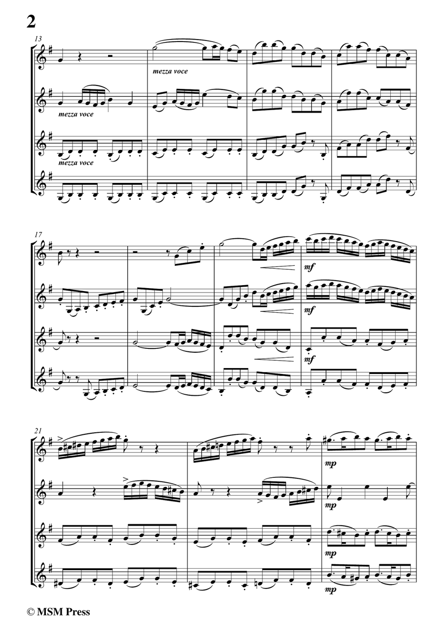 Lachner-Violin Quartet,Op.107 in G Major,for Vier Violinen Violin Solo scores gallery preview page 4